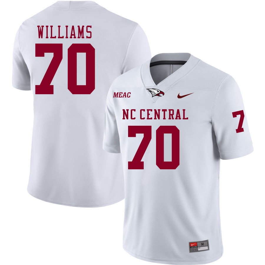 Men-Youth #70 Taron Williams North Carolina Central Eagles 2023 College Football Jerseys Stitched Sa
